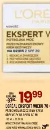 Krem przeciwzmarszczkowy odżywczy na dzień z SPF 20 ekspert wieku 70+