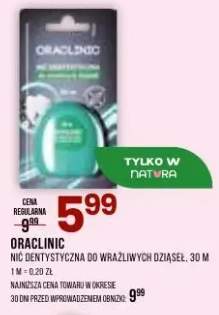 Nić dentystyczna do wrażliwych dziąseł Oraclinic 30m
