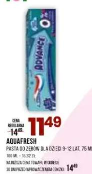 Pasta do zębów dla dzieci 9-12 lat Aquafresh 75ml