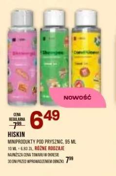 Miniprodukty pod prysznic HISKIN