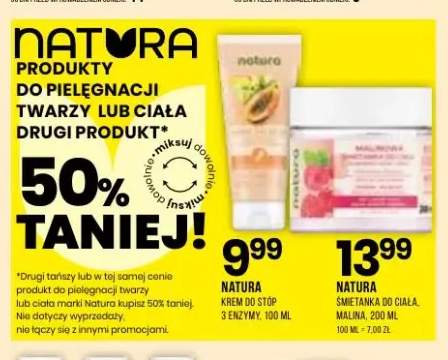 Produkty do pielęgnacji twarzy lub ciała marki Natura