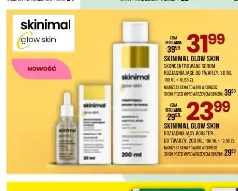 Skoncentrowane serum rozjaśniające do twarzy Skinimal Glow Skin