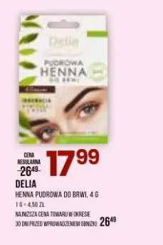 Henna pudrowa do brwi Delia