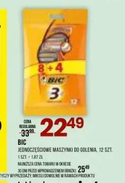 Jednoczęściowe maszynki do golenia BIC