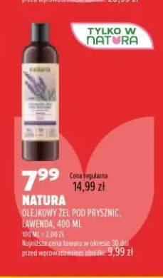Olejkowy żel pod prysznic lawendowy Natura