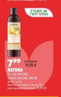 Żel pod prysznic słodka gruszka Natura