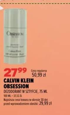 Dezodorant w sztyfcie Calvin Klein Obsession