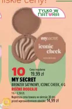 Bronzer satynowy My Secret Iconic Cheek