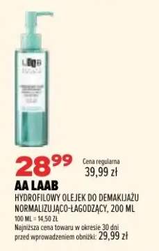 Hydrofilowy olejek do demakijażu normalizująco-łagodzący AA LAAB