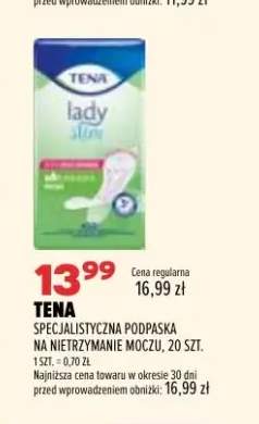 Specjalistyczna podpaska na nietrzymanie moczu Tena