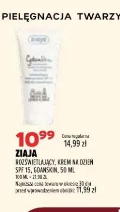 Rozświetlający krem na dzień SPF 15 Ziaja GdanSkin