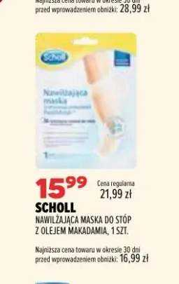 Nawilżająca maska do stóp Scholl z olejem makadamia