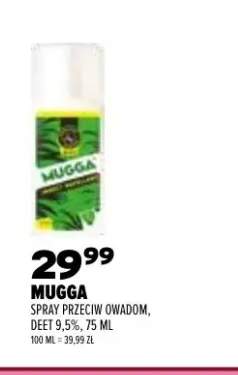 Spray przeciw owadom Mugga DEET 9,5%