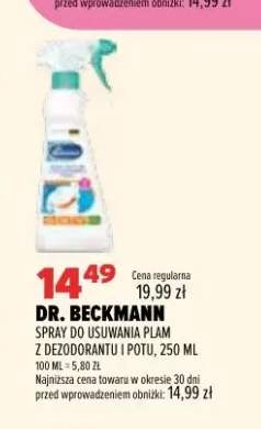 Spray do usuwania plam z dezodorantu i potu Dr. Beckmann