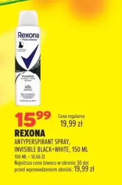 Antyperspirant spray Rexona Invisible Black+White