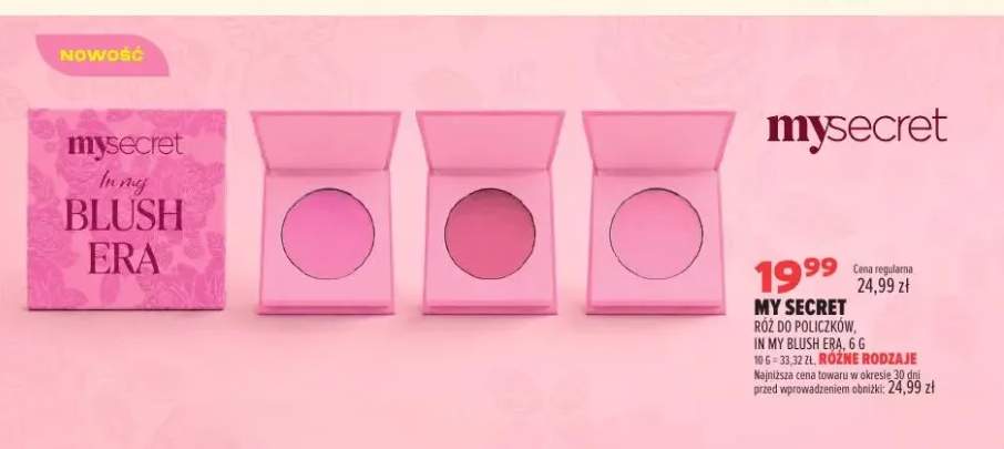 Róż do policzków My Secret In My Blush Era