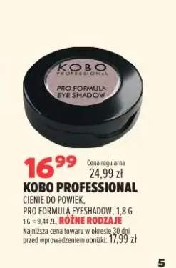 Cienie do powiek Kobo Professional Pro Formula Eyeshadow