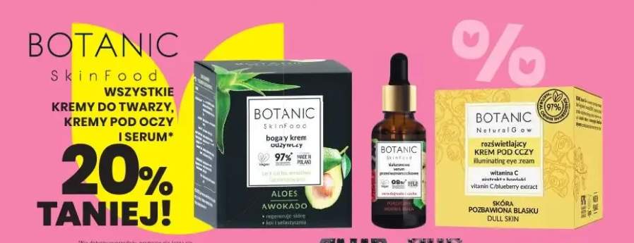 Kremy do twarzy, kremy pod oczy i serum Botanic SkinFood +3 warianty