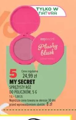 Sprężysty róż do policzków My Secret