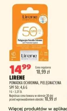Pomadka ochronna pielęgnacyjna Lirene SPF 50
