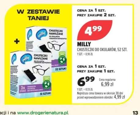 Chusteczki do okularów Milly
