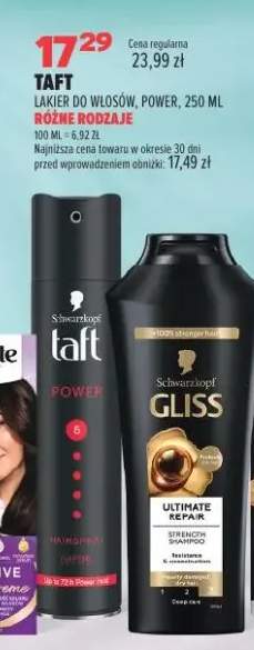 Lakier do włosów Taft Power