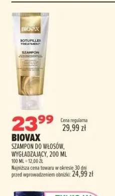 Szampon do włosów wygładzający Biovax
