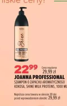 Szampon Joanna Professional o zapachu aromatycznego kokosa Shine Milk Proteins