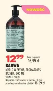 Mydło w płynie Barwa Aromasoaps bazylia
