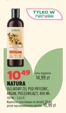 Olejkowy żel pod prysznic Natura argan pielęgnujący