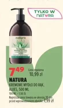 Kremowe mydło do rąk Natura aloes