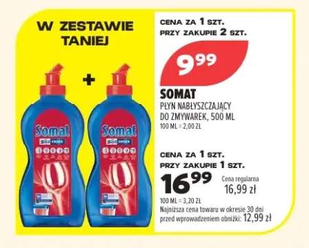 Płyn nabłyszczający do zmywarek Somat