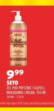 Żel pod prysznic i kąpieli Makadamia i Argan Seyo