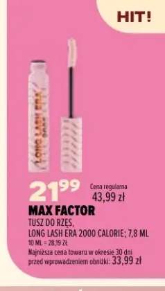 Tusz do rzęs Long Lash Era 2000 Calorie Max Factor