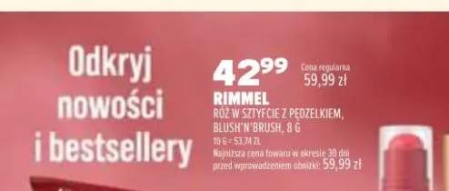 Róż w sztyfcie z pędzelkiem Blush'n'Brush Rimmel