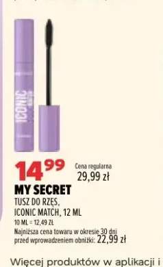 Tusz do rzęs Iconic Match My Secret