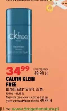 Dezodorant sztyft Calvin Klein Free