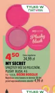 Sprężysty róż do policzków Plushy Blush My Secret