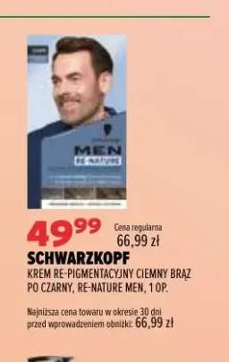 Krem re-pigmentacyjny ciemny brąz po czarny Re-Nature Men Schwarzkopf