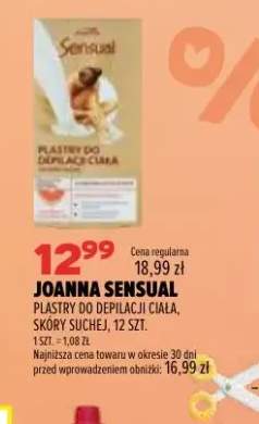 Plastry do depilacji ciała skóry suchej Joanna Sensual