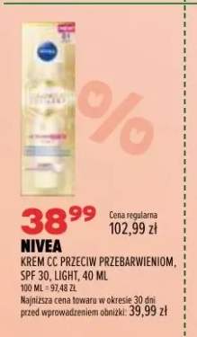 Krem CC przeciw przebarwieniom SPF 30 Light Nivea