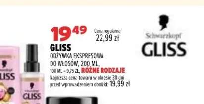 Odżywka ekspresowa do włosów Gliss