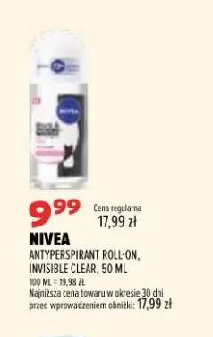 Antyperspirant roll-on Invisible Clear Nivea