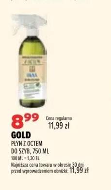Płyn z octem do szyb Gold