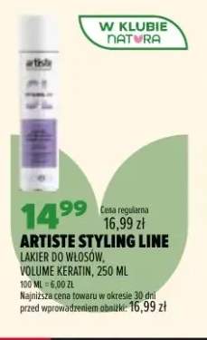 Lakier do włosów Volume Keratin Artiste Styling Line