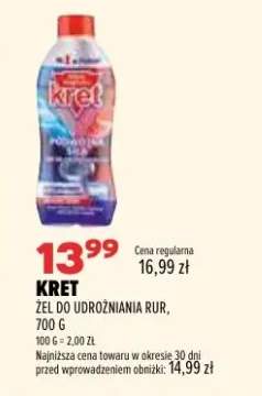 Żel do udrożniania rur Kret