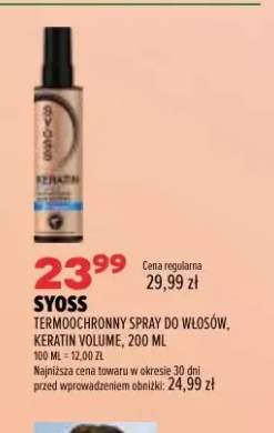 Termoochronny spray do włosów Keratin Volume Syoss