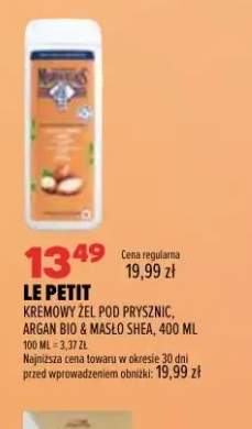 Kremowy żel pod prysznic Argan Bio & masło shea Le Petit