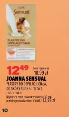 Plastry do depilacji ciała do skóry suchej Joanna Sensual