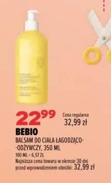 Balsam do ciała łagodząco-odżywczy beBIO